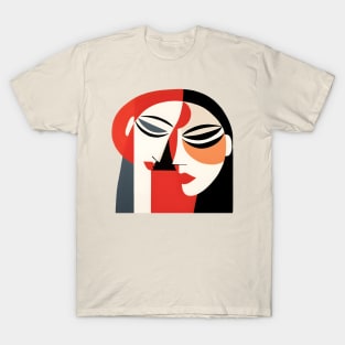 Picasso Style Two Talking Weman T-Shirt